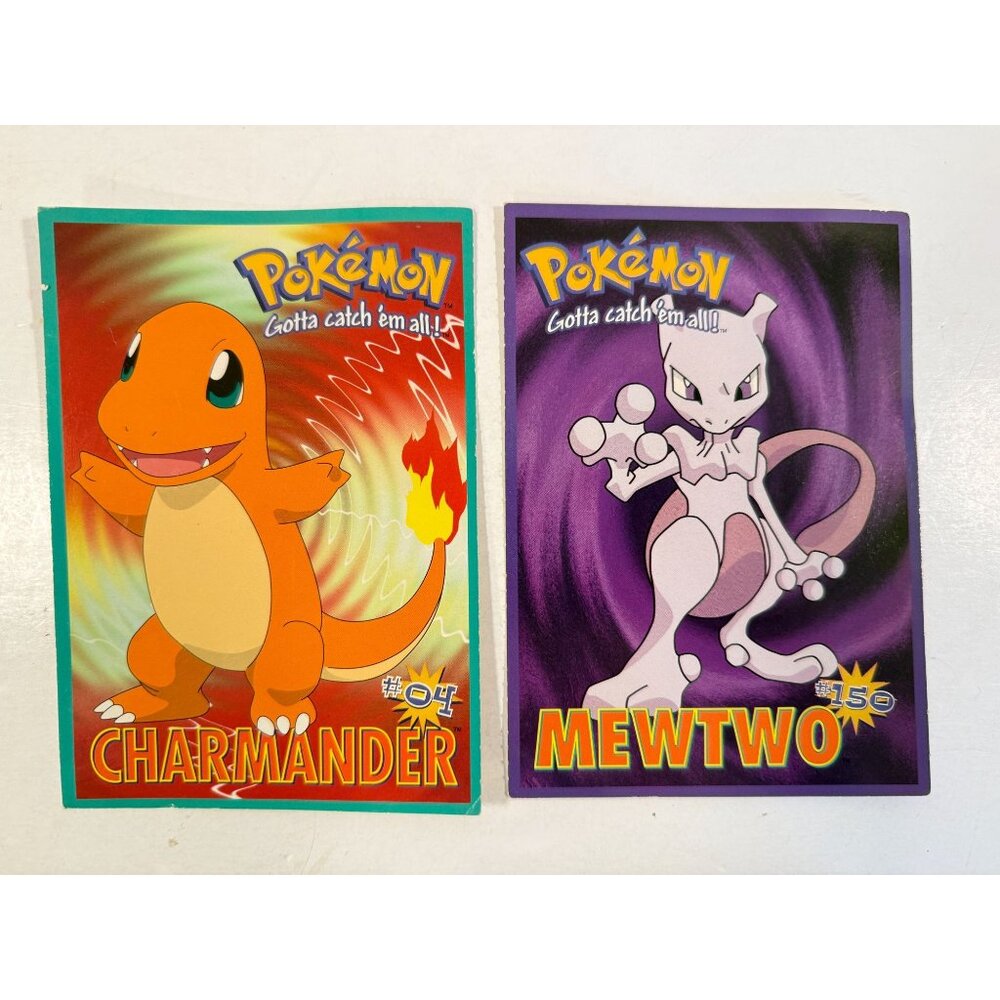 Vintage Pokemon Mewtwo & Charmander Postcard Lot of 2 READ